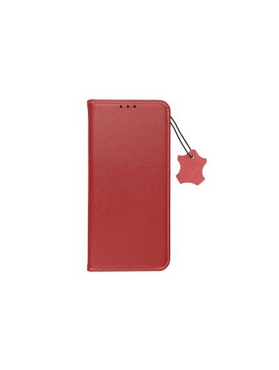 Husa Xiaomi Redmi Note 12S, Tip Carte Forcell Smart Pro, Piele Naturala, Rosu